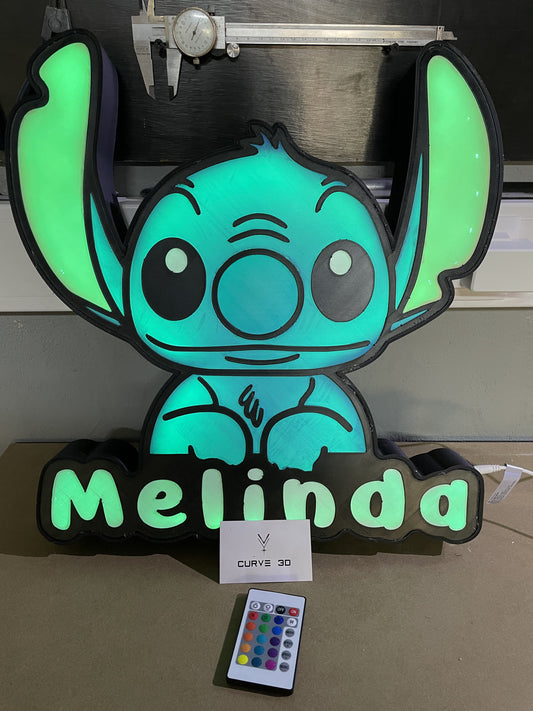 Stitch Lamp with Name