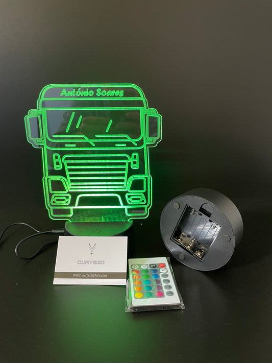 Lamp with 2D and 3D design