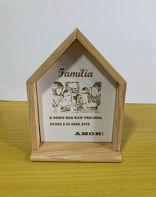 Table centerpiece with family photo