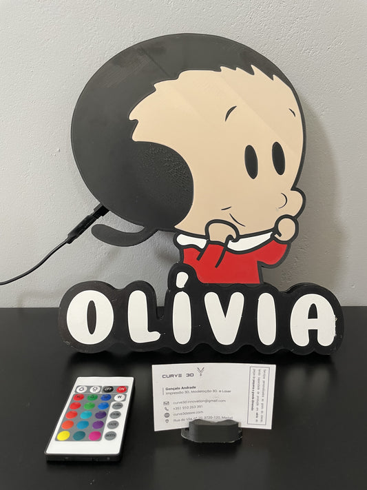 Popeye's Olivia Lamp with Name