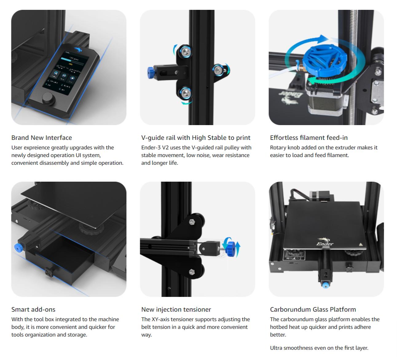 Creality Ender-3 V2 3D Printer Kit Silent TMC2208 (Filament Offer)